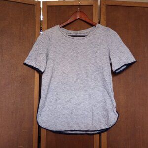 LOFT Striped Pom Pom Tee Size Small